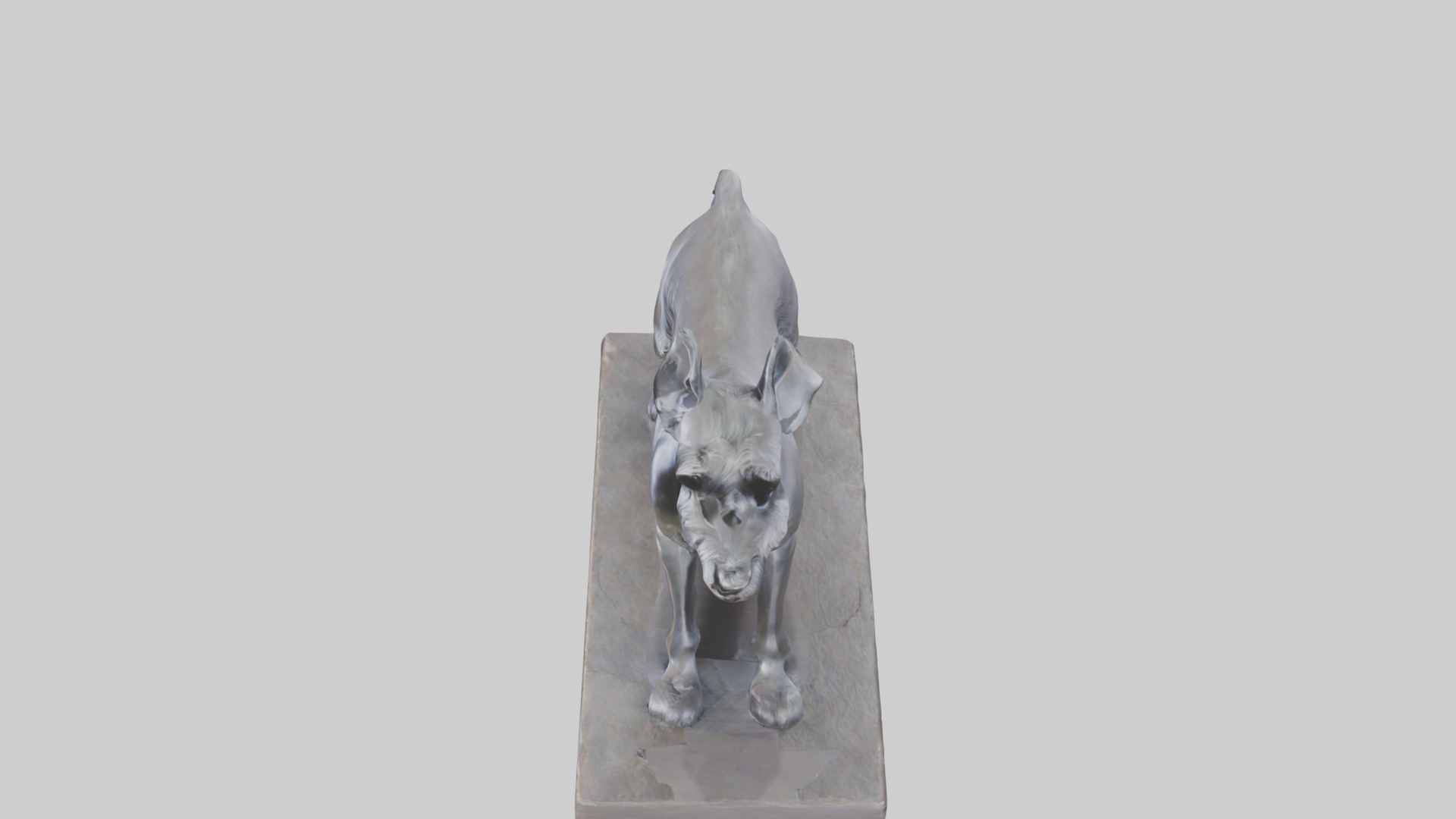 Schnauzer statue model Low-poly 3D model_17