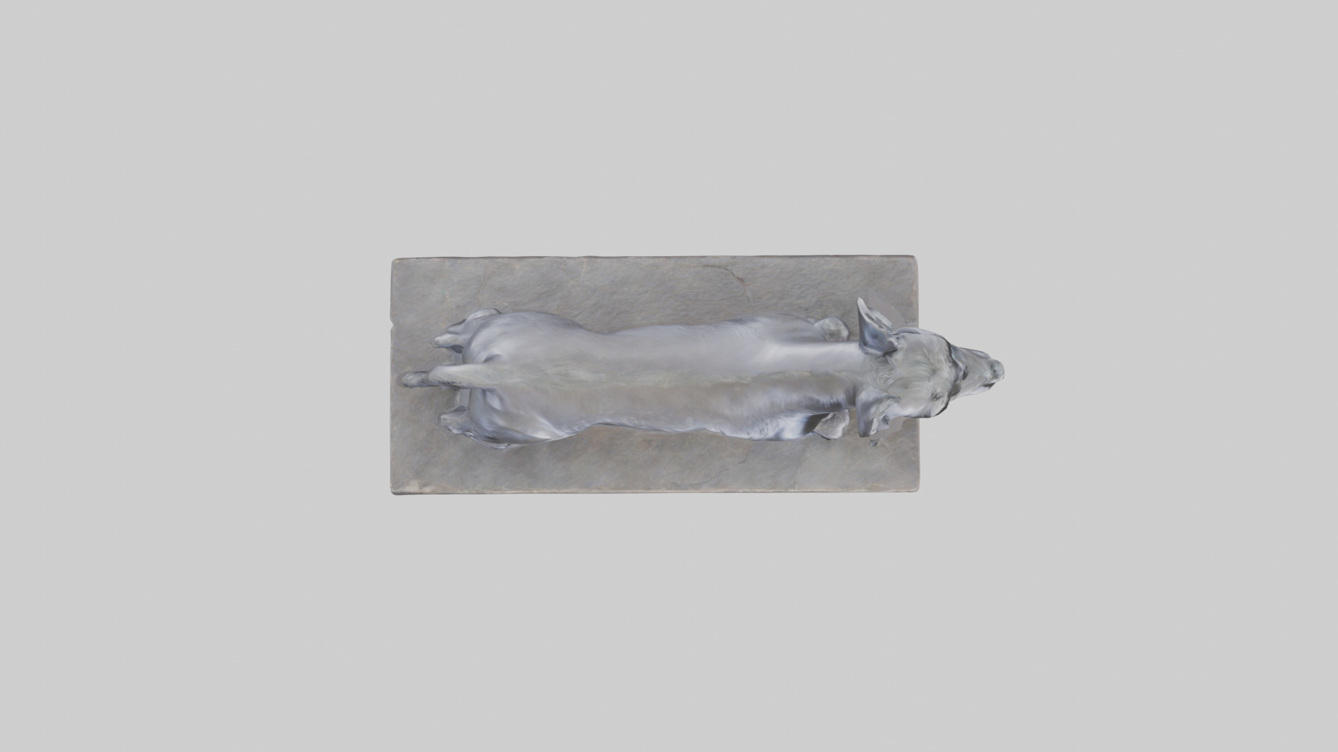 Schnauzer statue model Low-poly 3D model_14