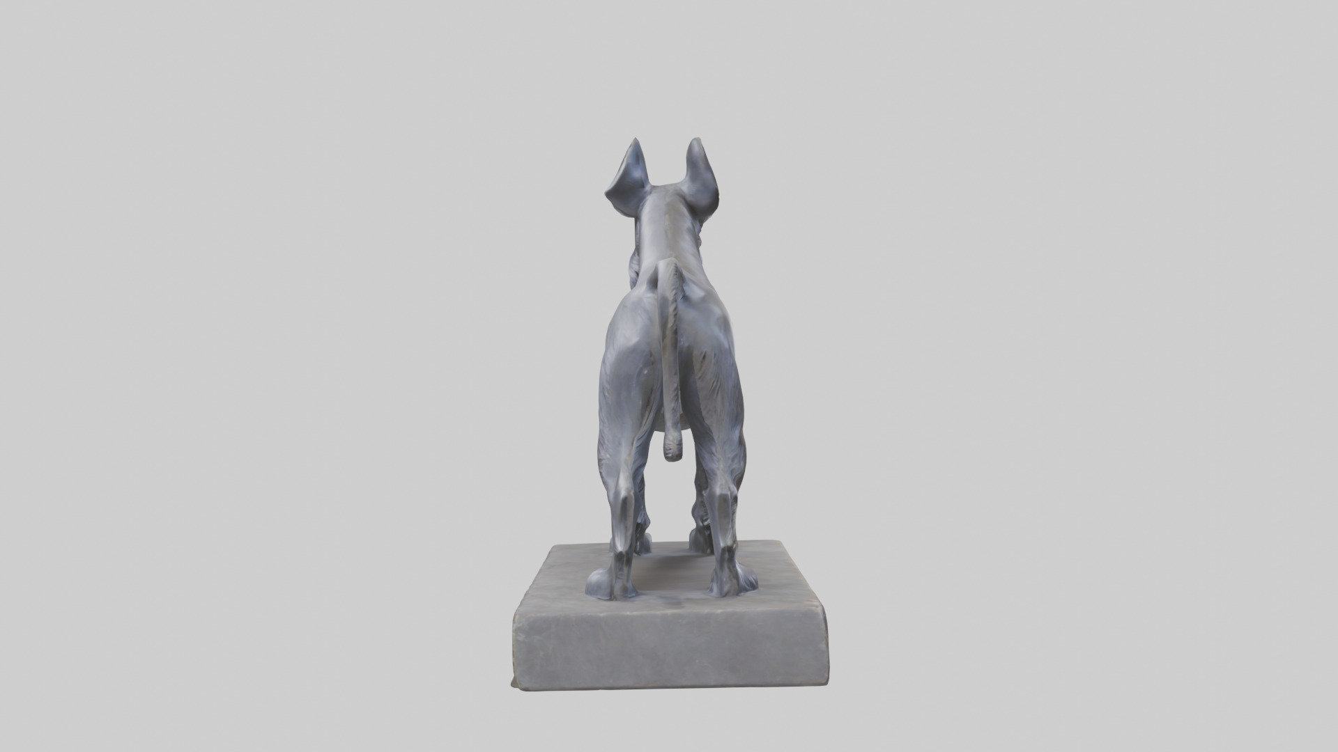 Schnauzer statue model Low-poly 3D model_13