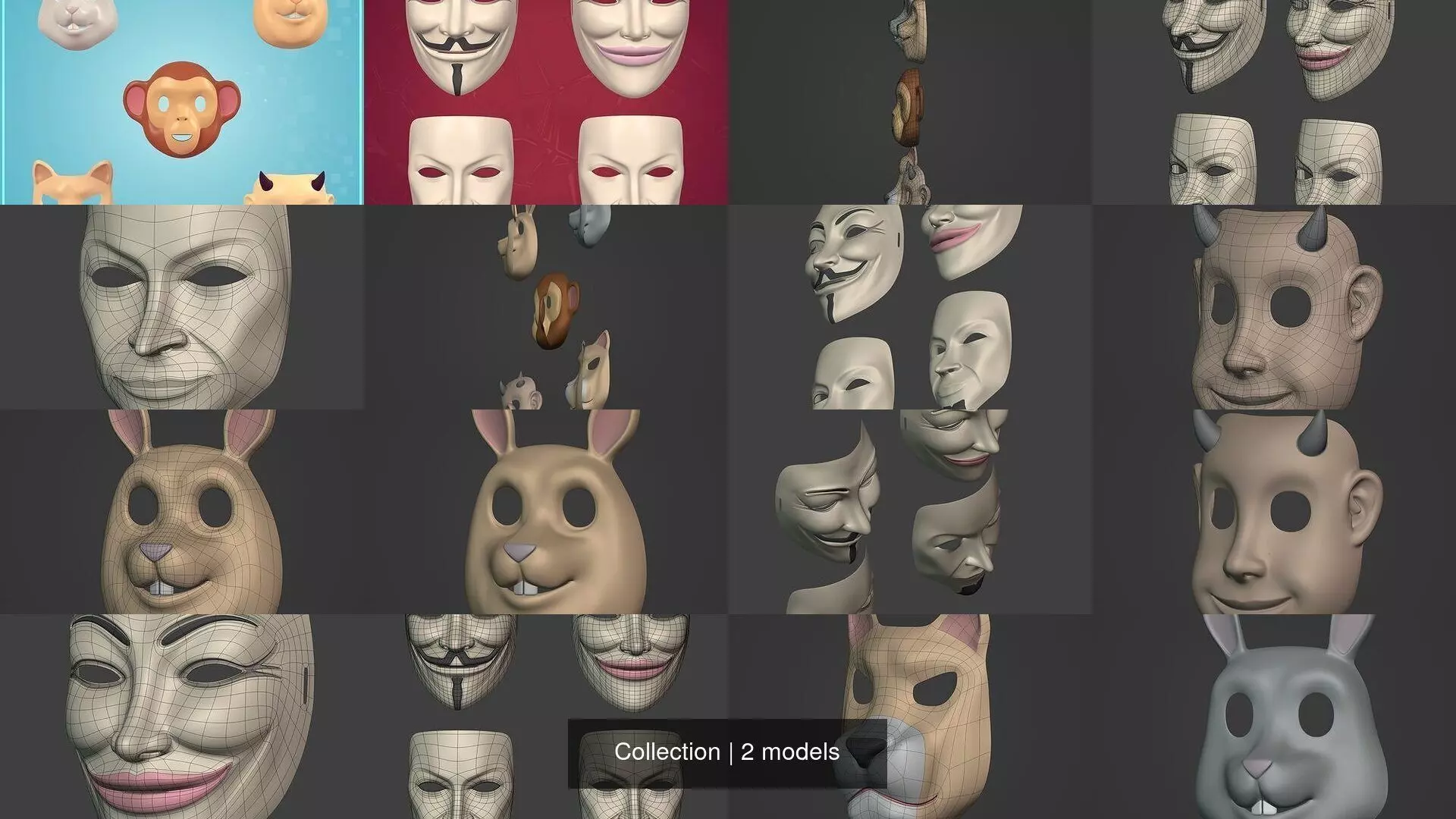 Mask Pack 3D Model Collection_0