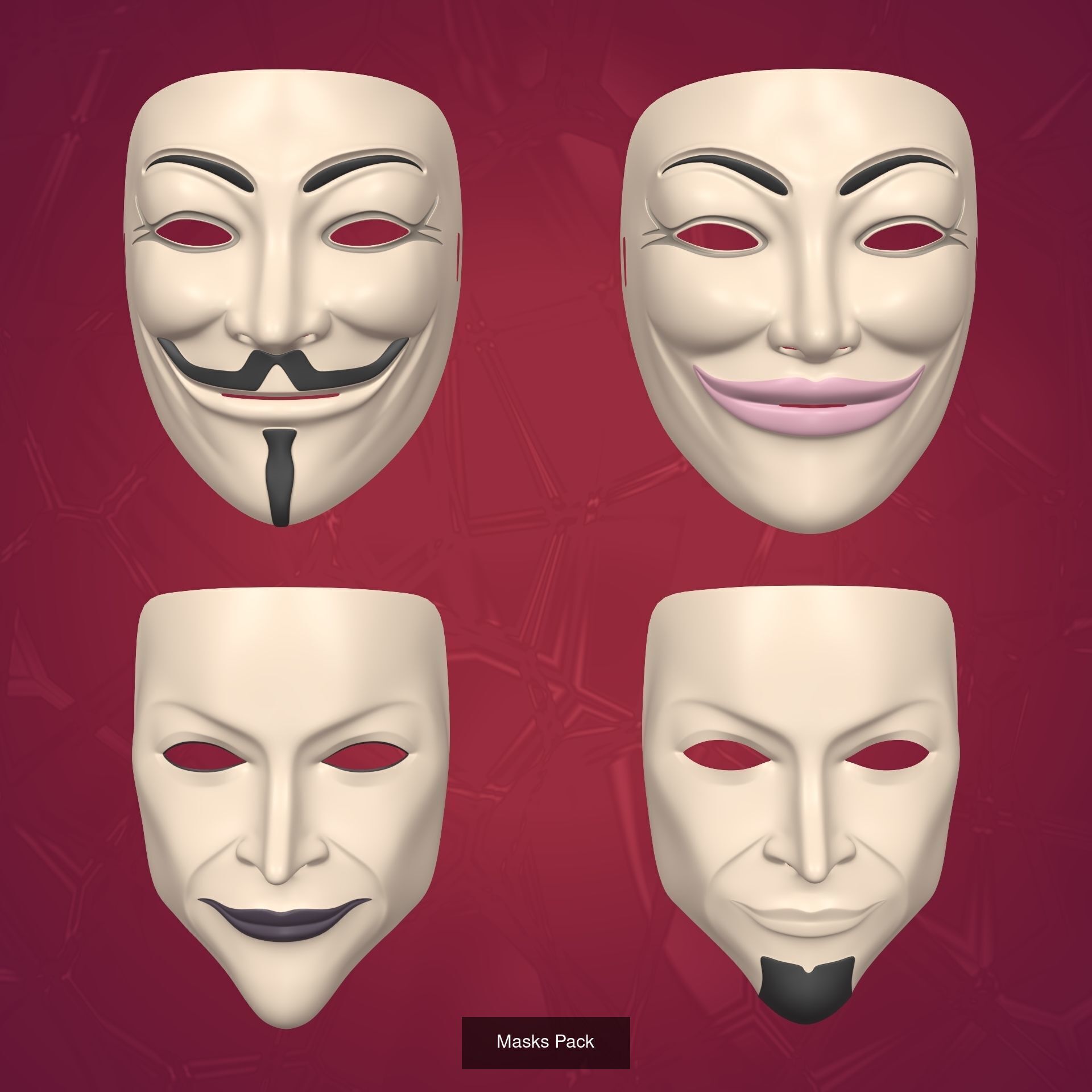 Mask Pack 3D Model Collection_2