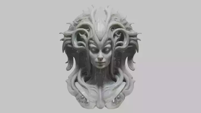 Alien Hr giger woman head marble bust