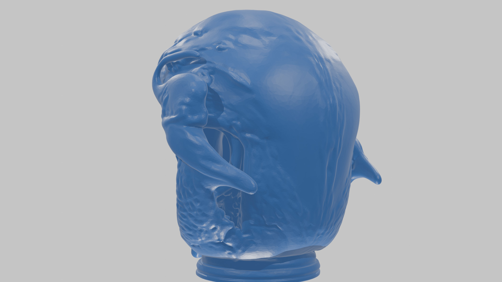 Alien Xenomorph Queen Head Bust Sculpture Low-poly 3D model_74