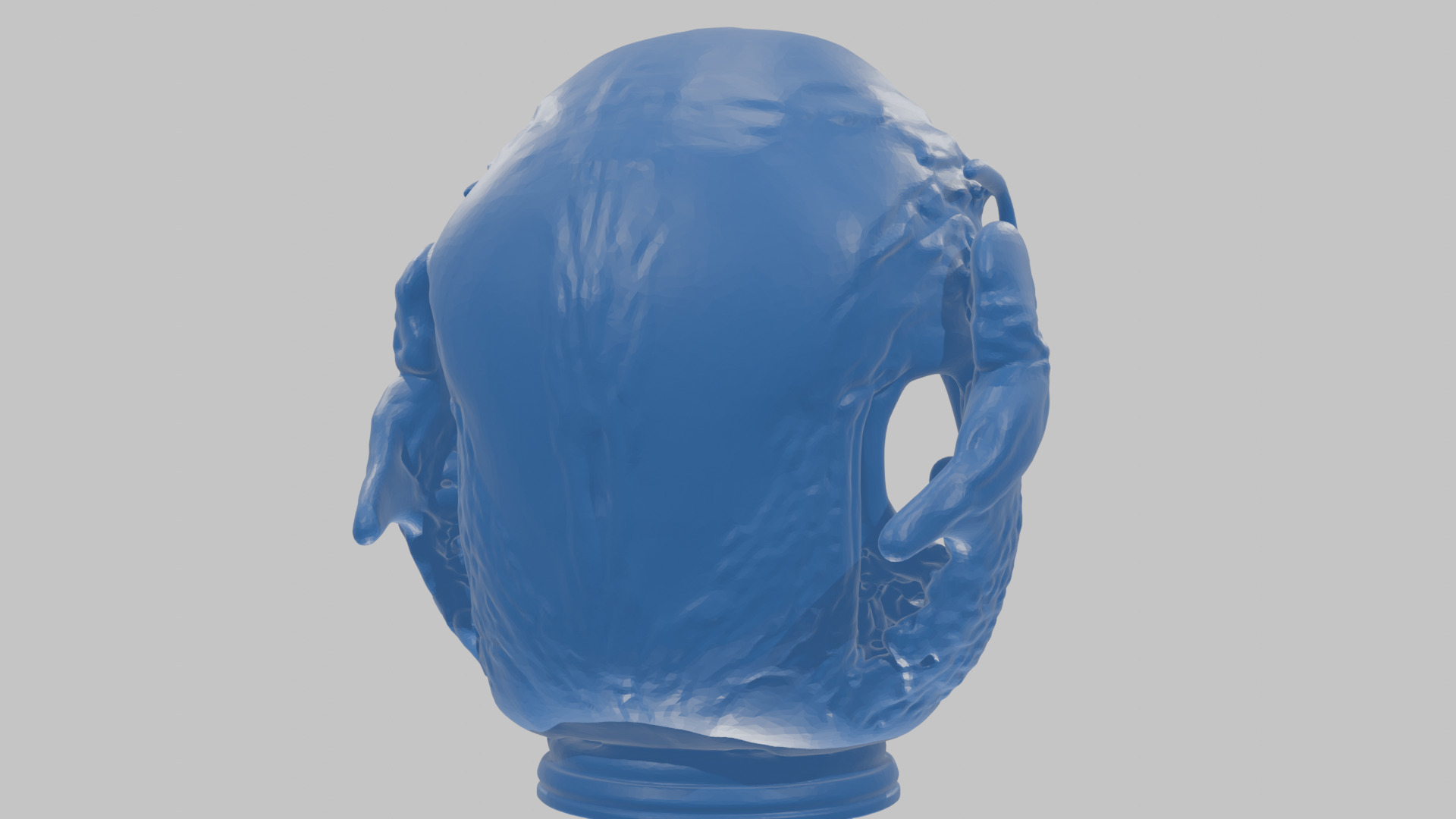 Alien Xenomorph Queen Head Bust Sculpture Low-poly 3D model_71