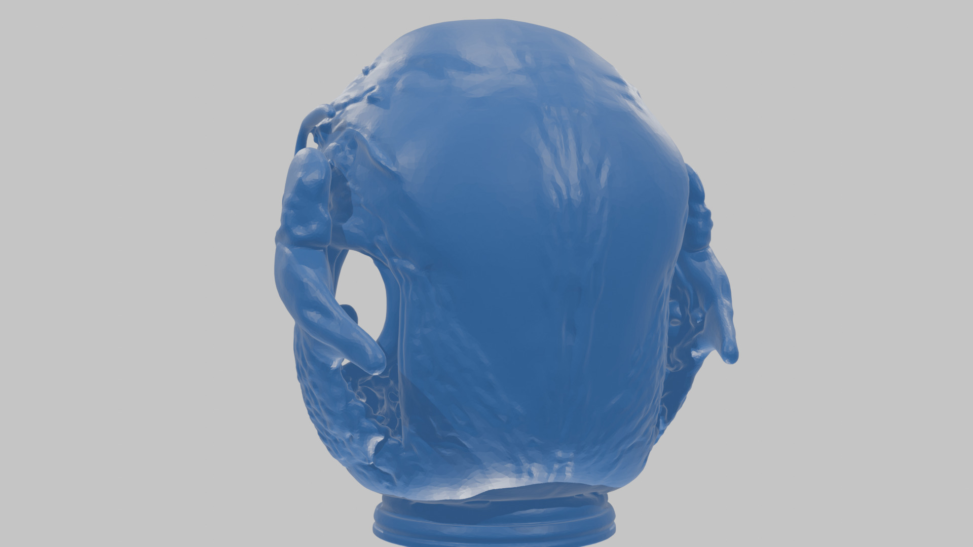 Alien Xenomorph Queen Head Bust Sculpture Low-poly 3D model_73