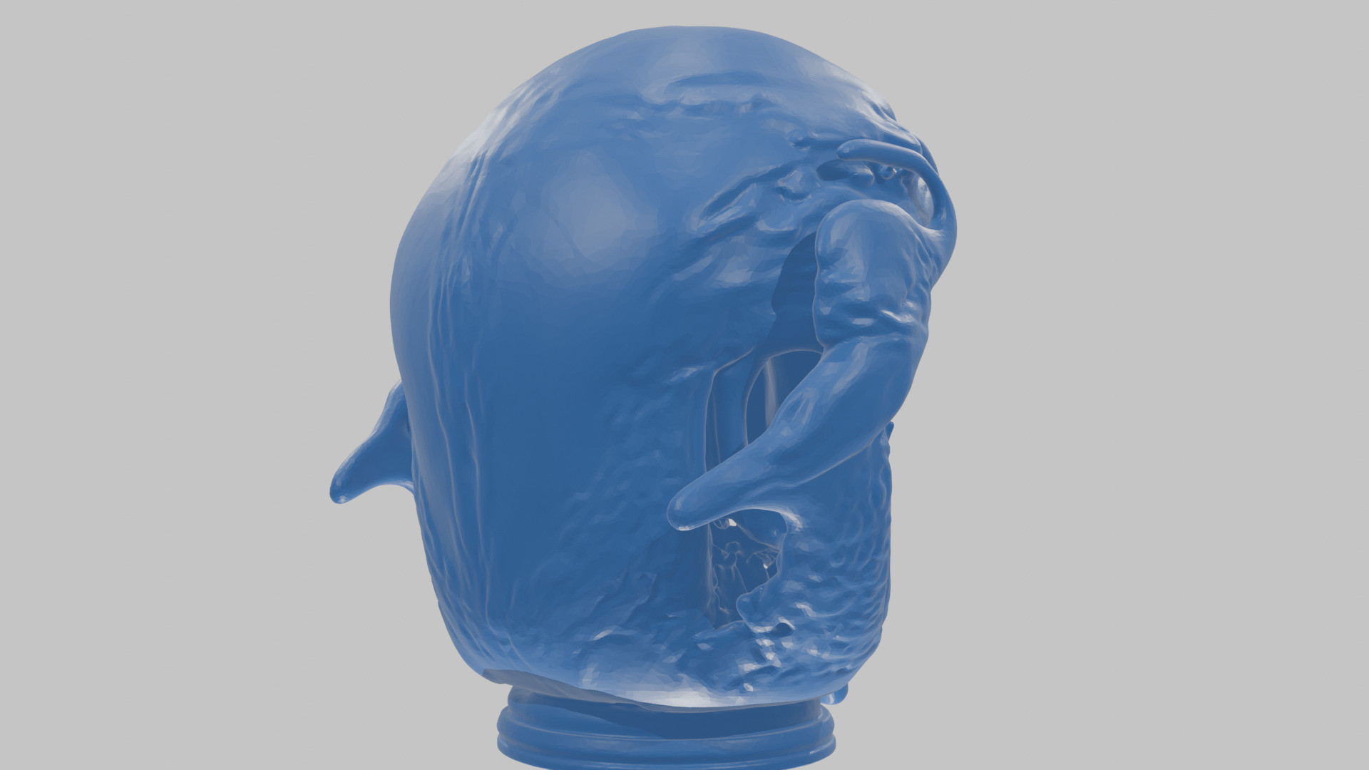 Alien Xenomorph Queen Head Bust Sculpture Low-poly 3D model_70
