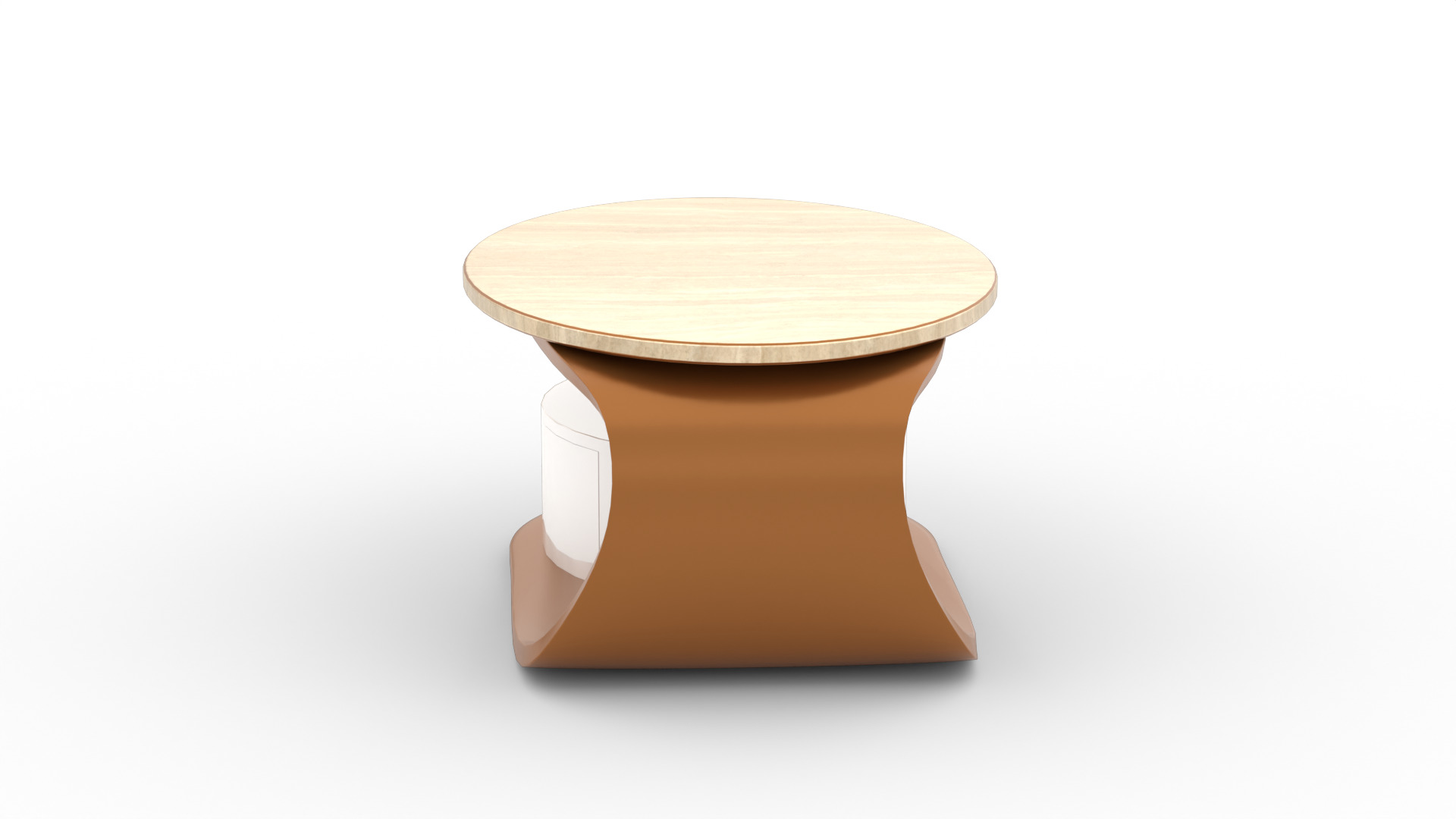 Modern Round Coffee Table Low-poly 3D model_5