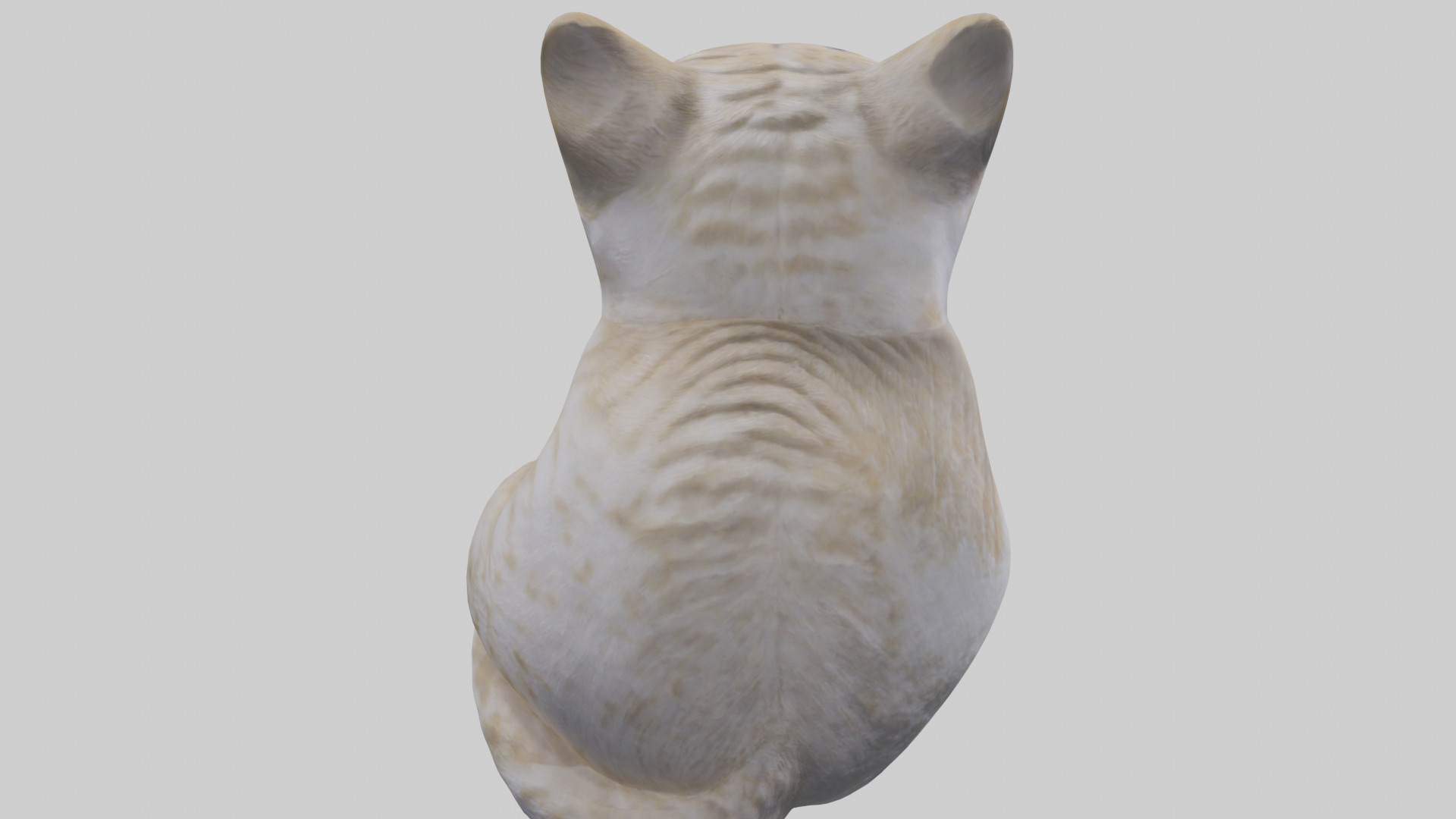 Scottish Fold Cat statue model Low-poly 3D model_15