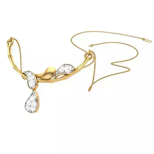 3D Printable Cad jewelry design of Lady diamond Pendant