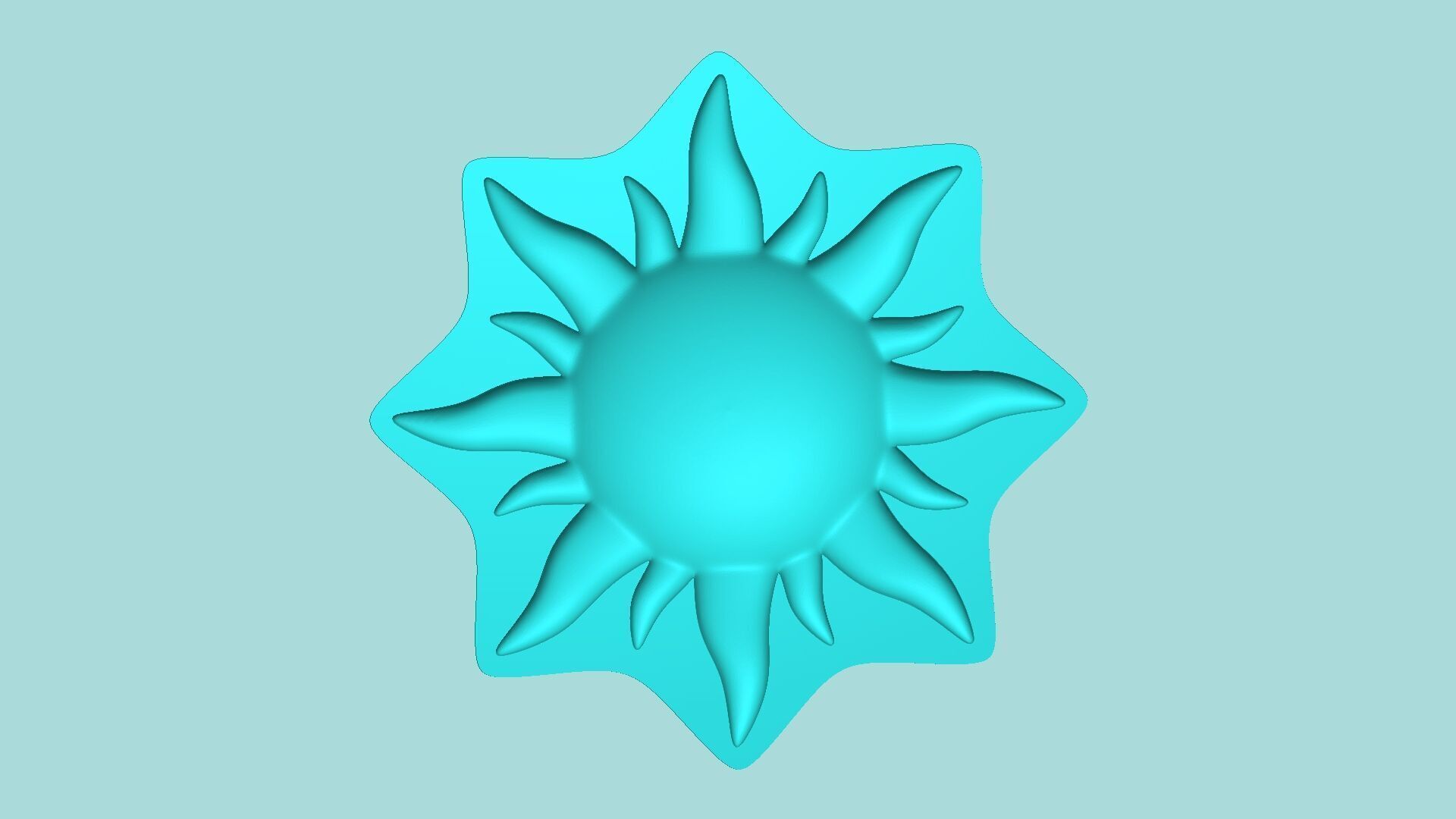 Sun Mold - Silicon Maker Template 3D print model_4