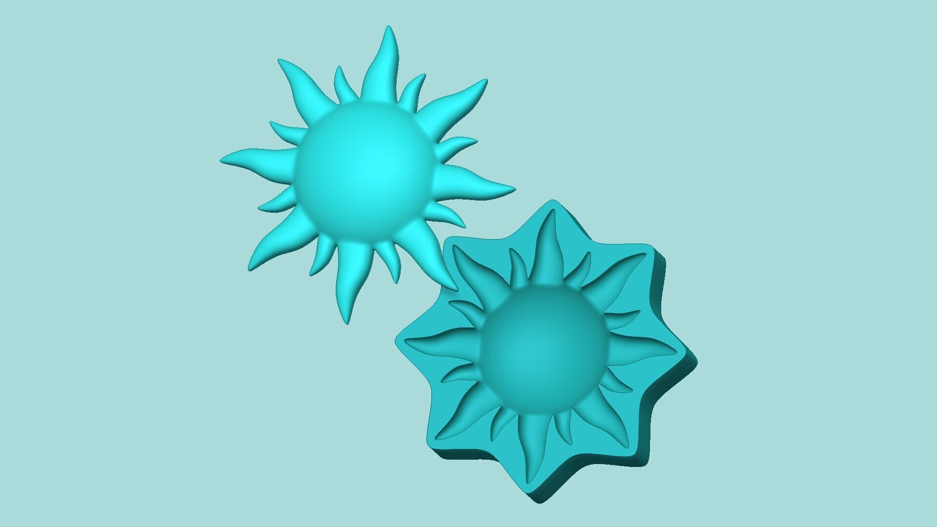 Sun Mold - Silicon Maker Template 3D print model_0