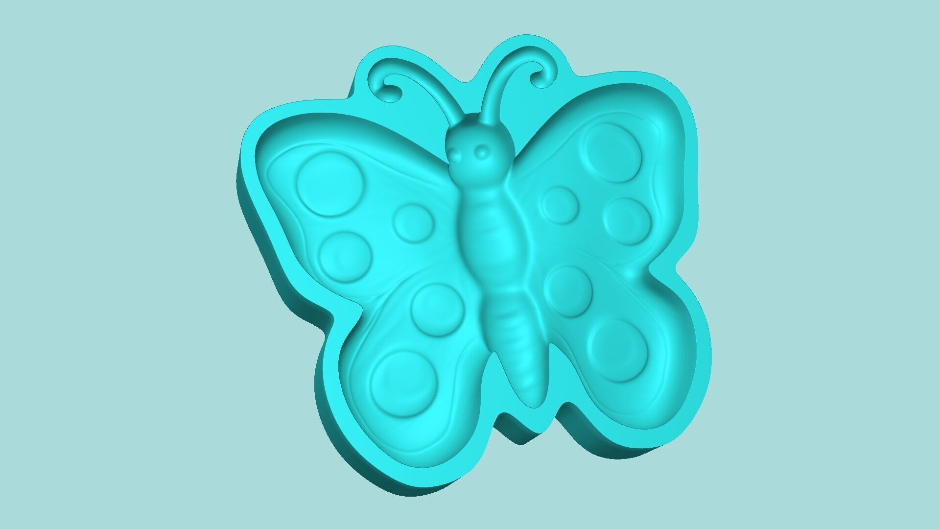 Butterfly 02 Mold - Silicon Maker Template 3D print model_3