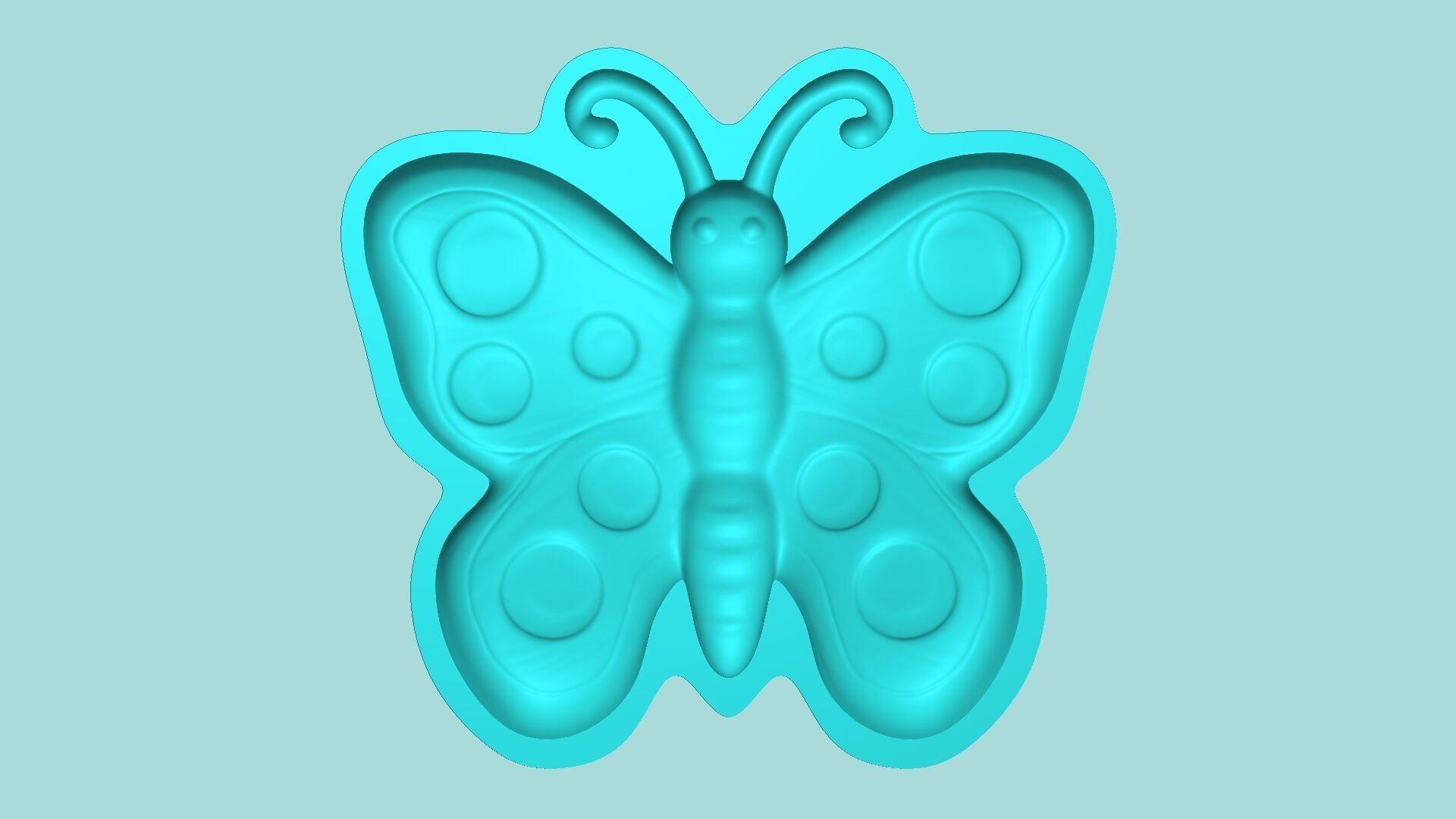 Butterfly 02 Mold - Silicon Maker Template 3D print model_4