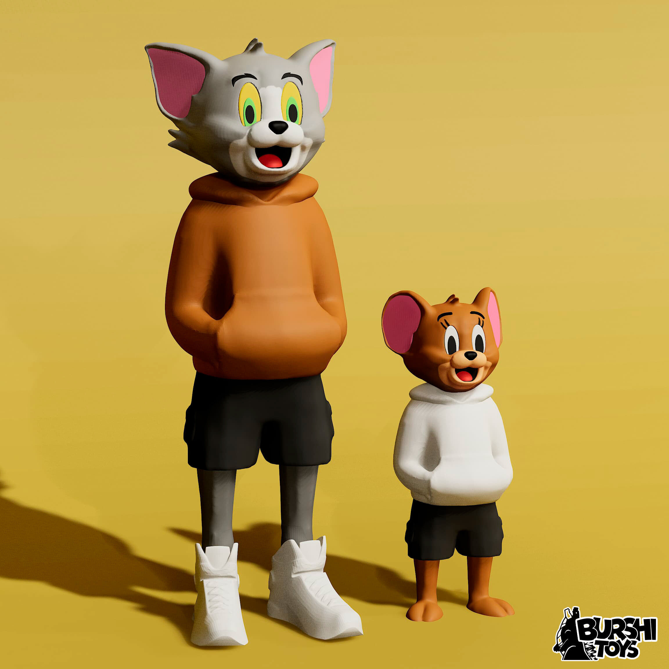 Jerry Urban Vibes from tom and jerry - multiparts 3mf 3D print model_6