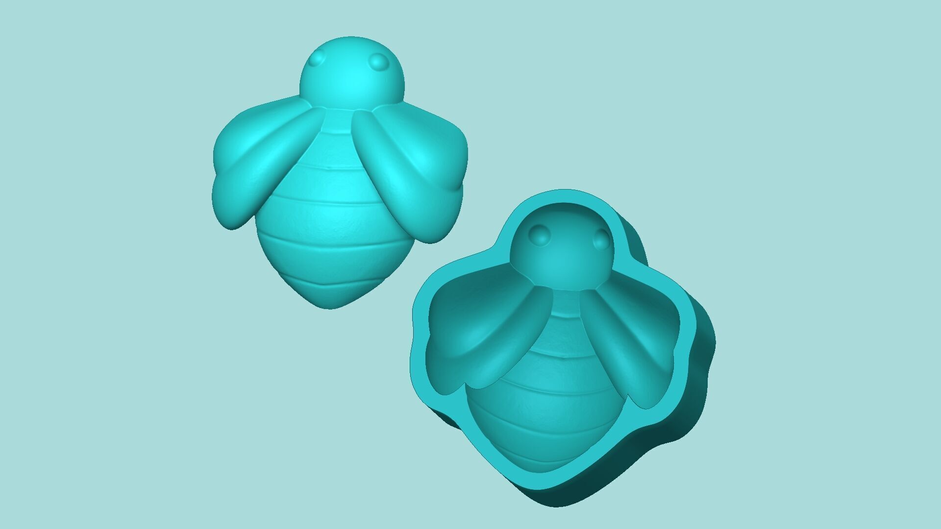 Bee Mold - Silicon Maker Template 3D print model_0