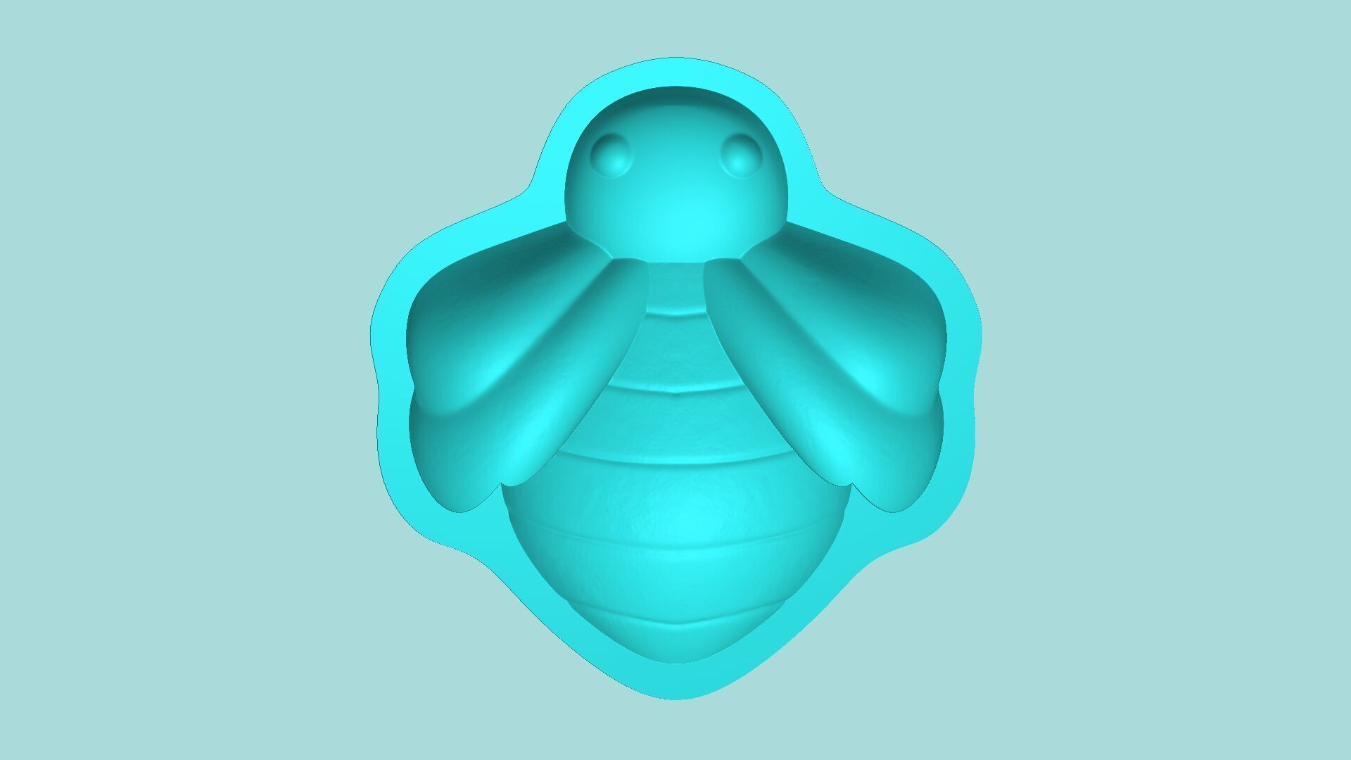 Bee Mold - Silicon Maker Template 3D print model_4