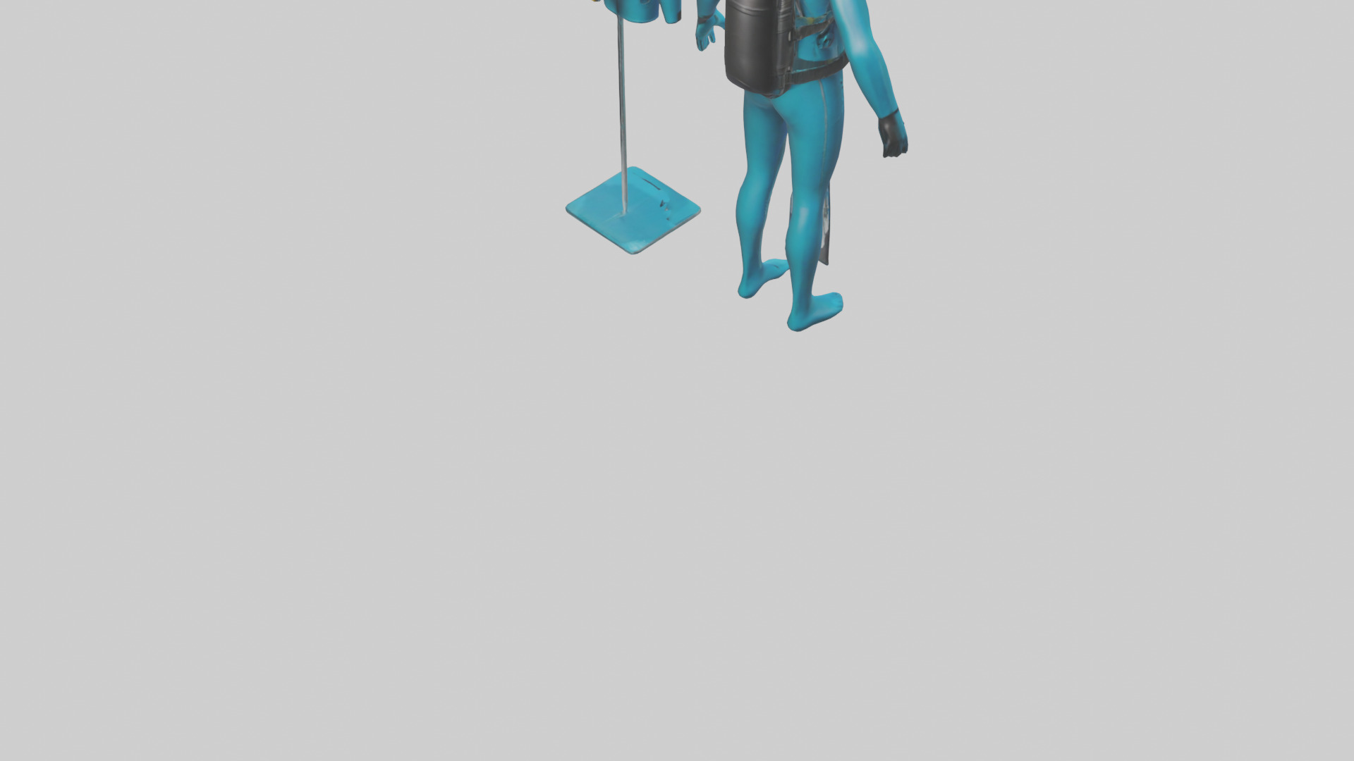 Scuba Diving Equipment model Low-poly 3D model_5