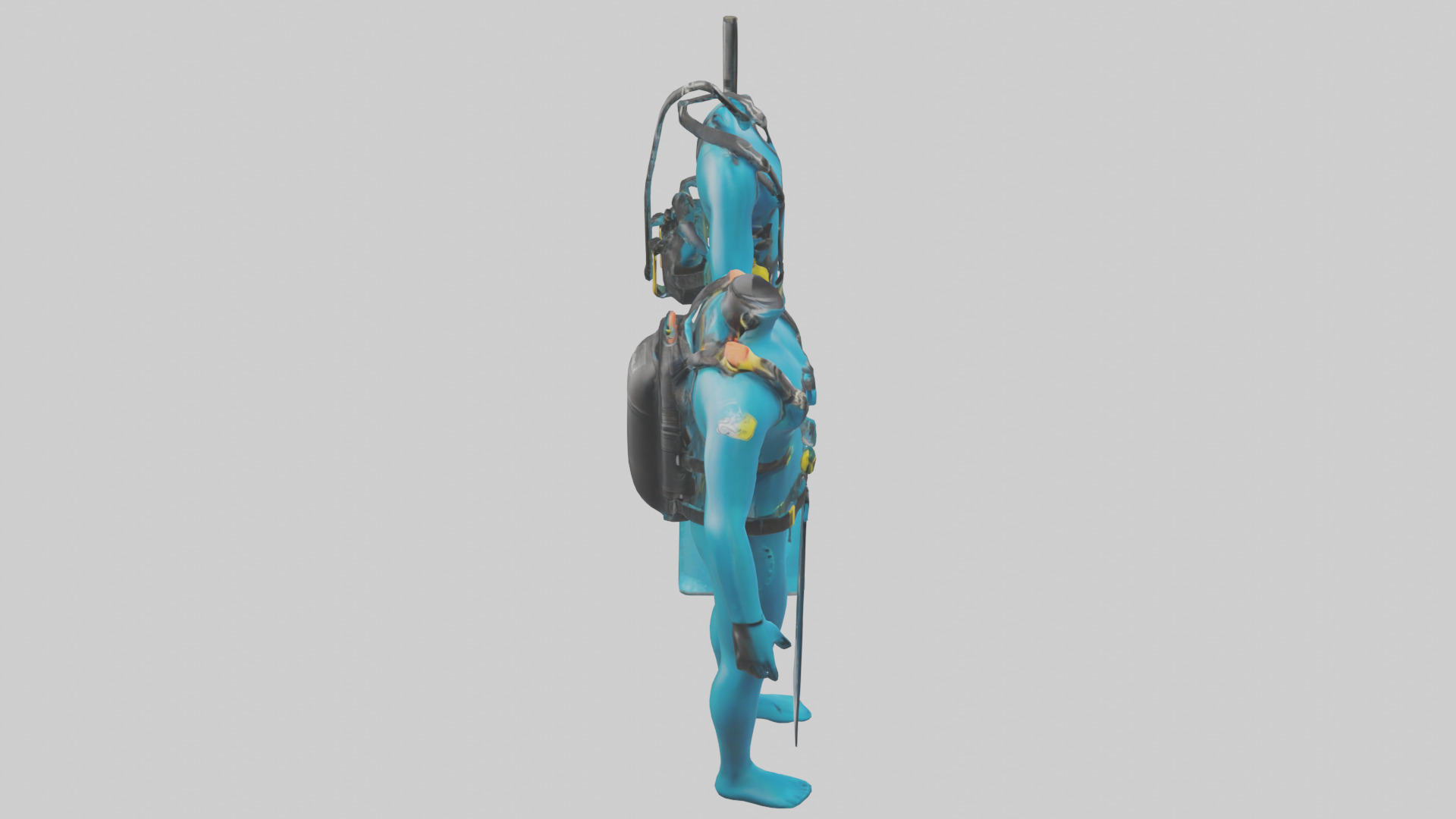 Scuba Diving Equipment model Low-poly 3D model_18
