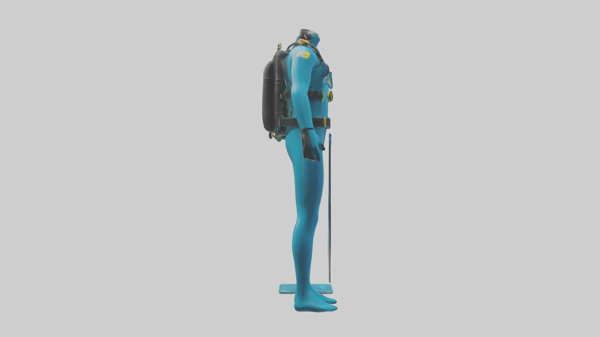 Scuba Diving Equipment model Low-poly 3D model_13