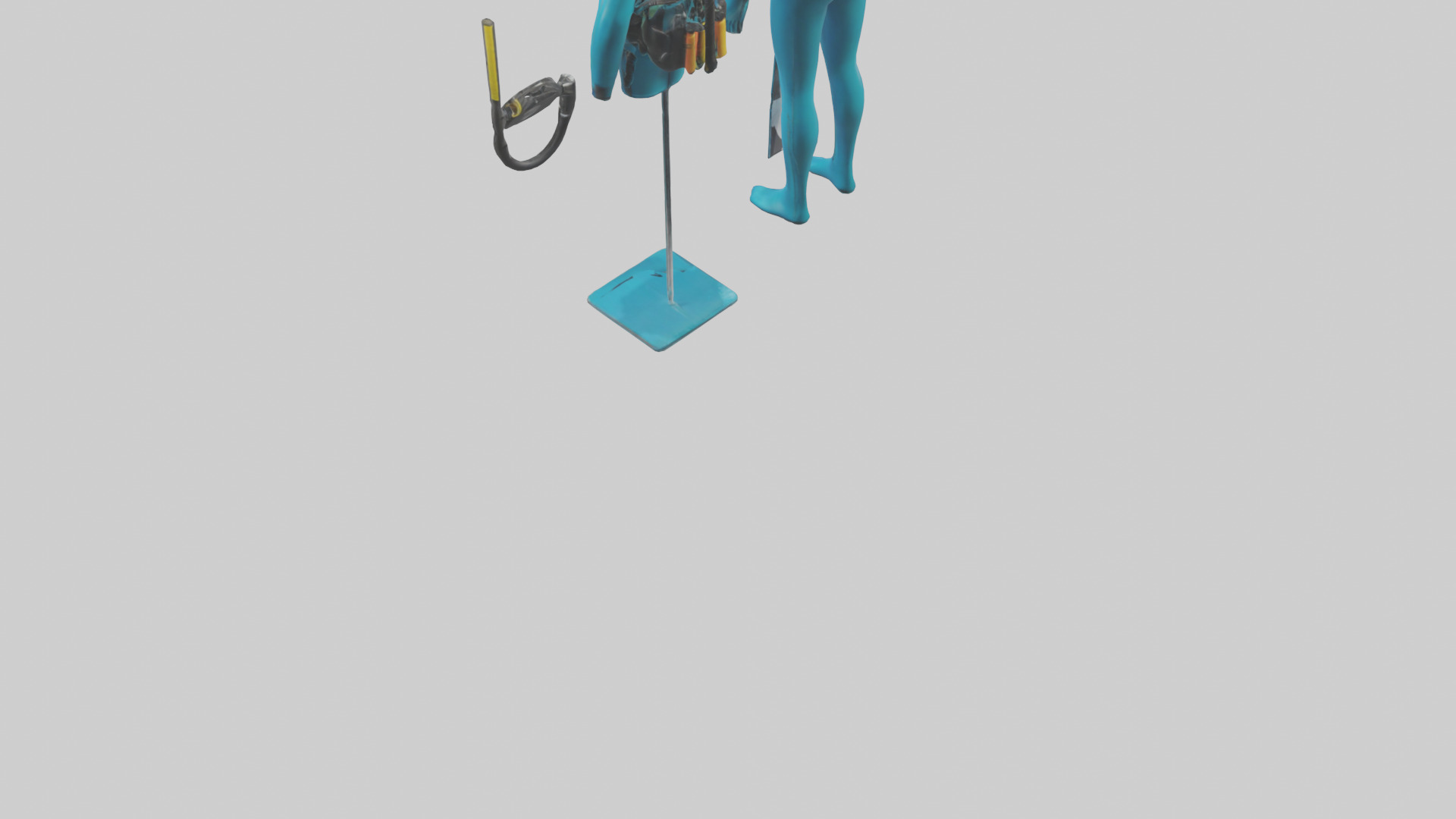 Scuba Diving Equipment model Low-poly 3D model_4