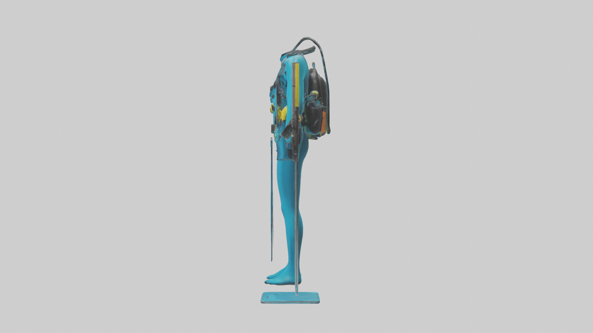 Scuba Diving Equipment model Low-poly 3D model_12