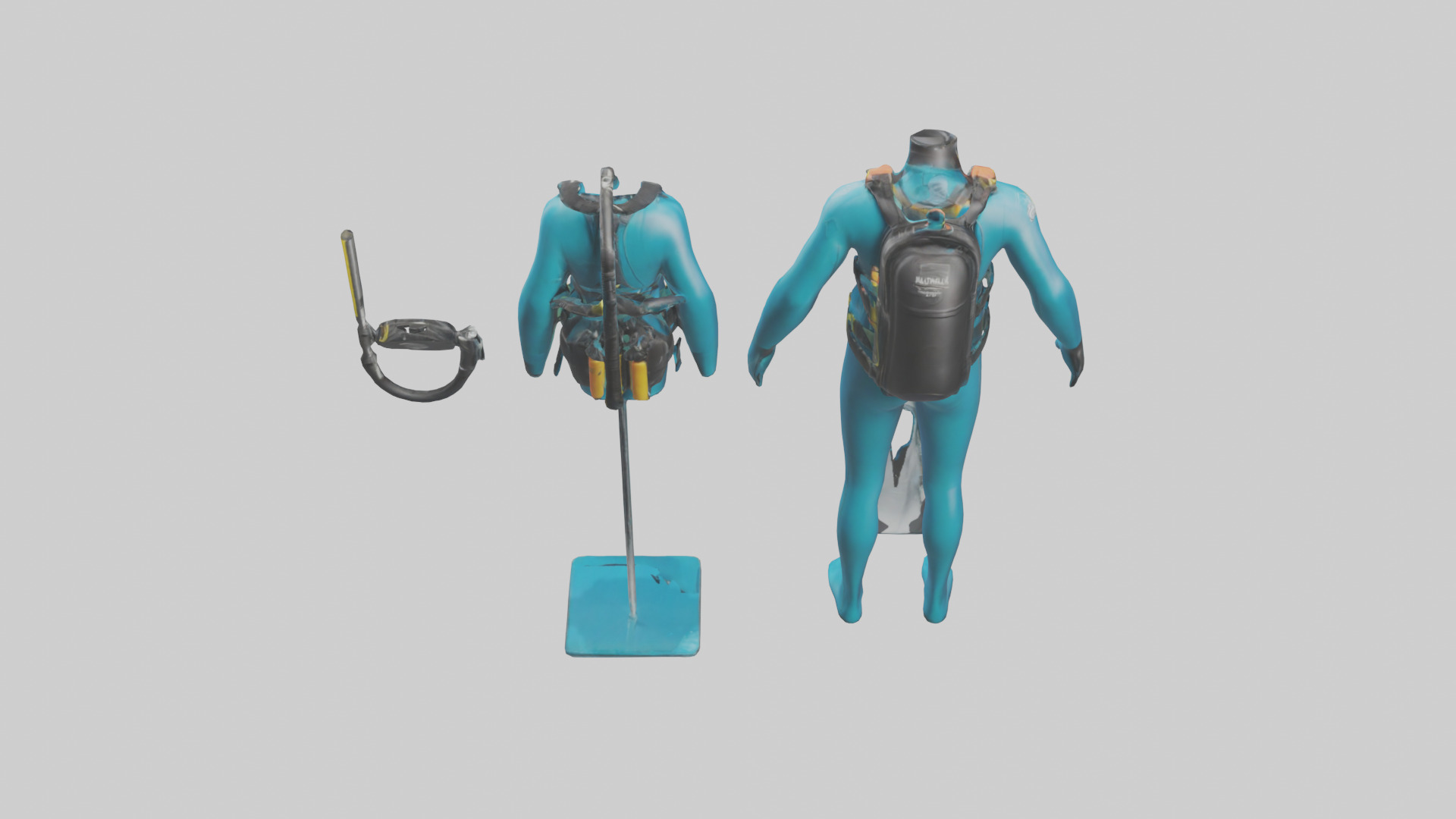 Scuba Diving Equipment model Low-poly 3D model_15