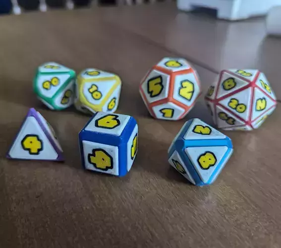 Mario Party DnD Theme Dice Set