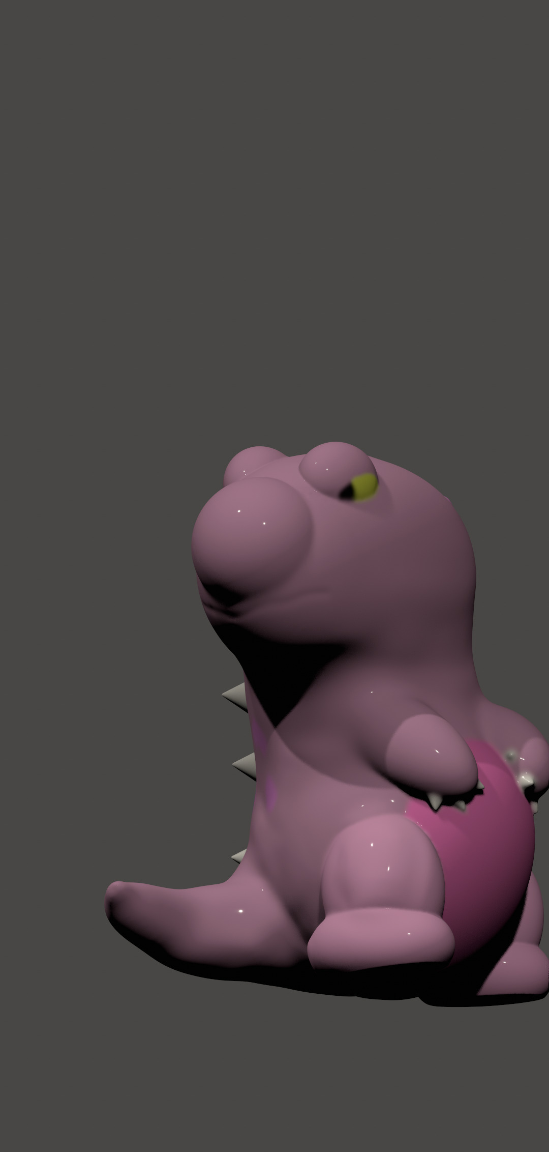 Cute dino model high detailed low poly Low-poly 3D model_1
