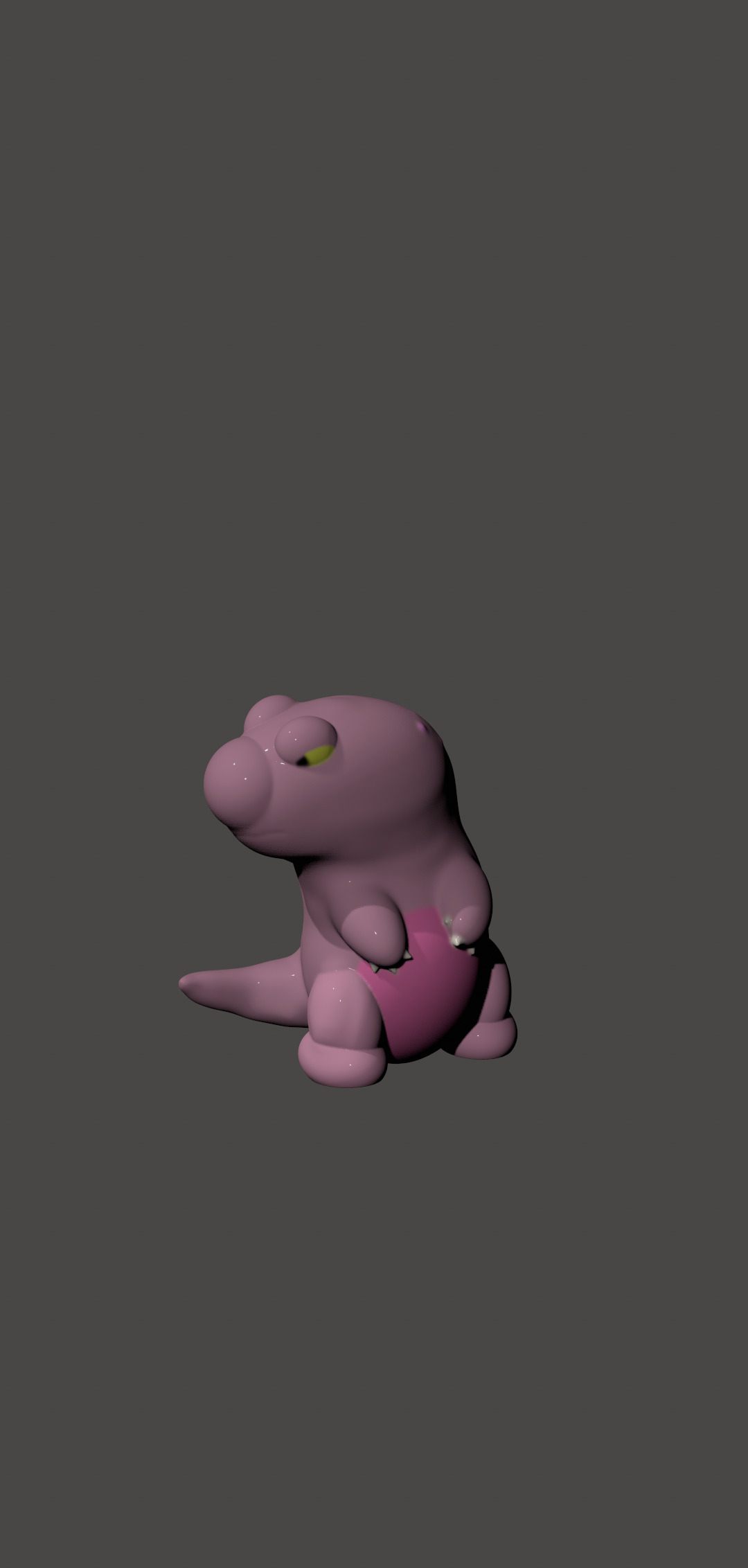 Cute dino model high detailed low poly Low-poly 3D model_4