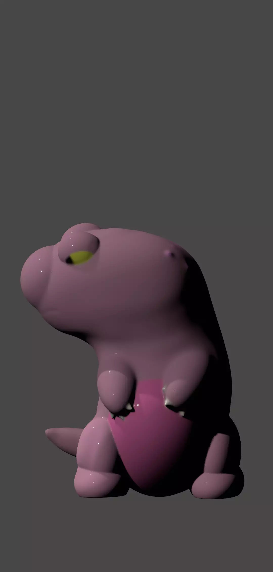Cute dino model high detailed low poly Low-poly 3D model_0