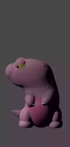 Cute dino model high detailed low poly