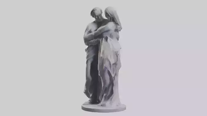 Sculpted Couple statue model