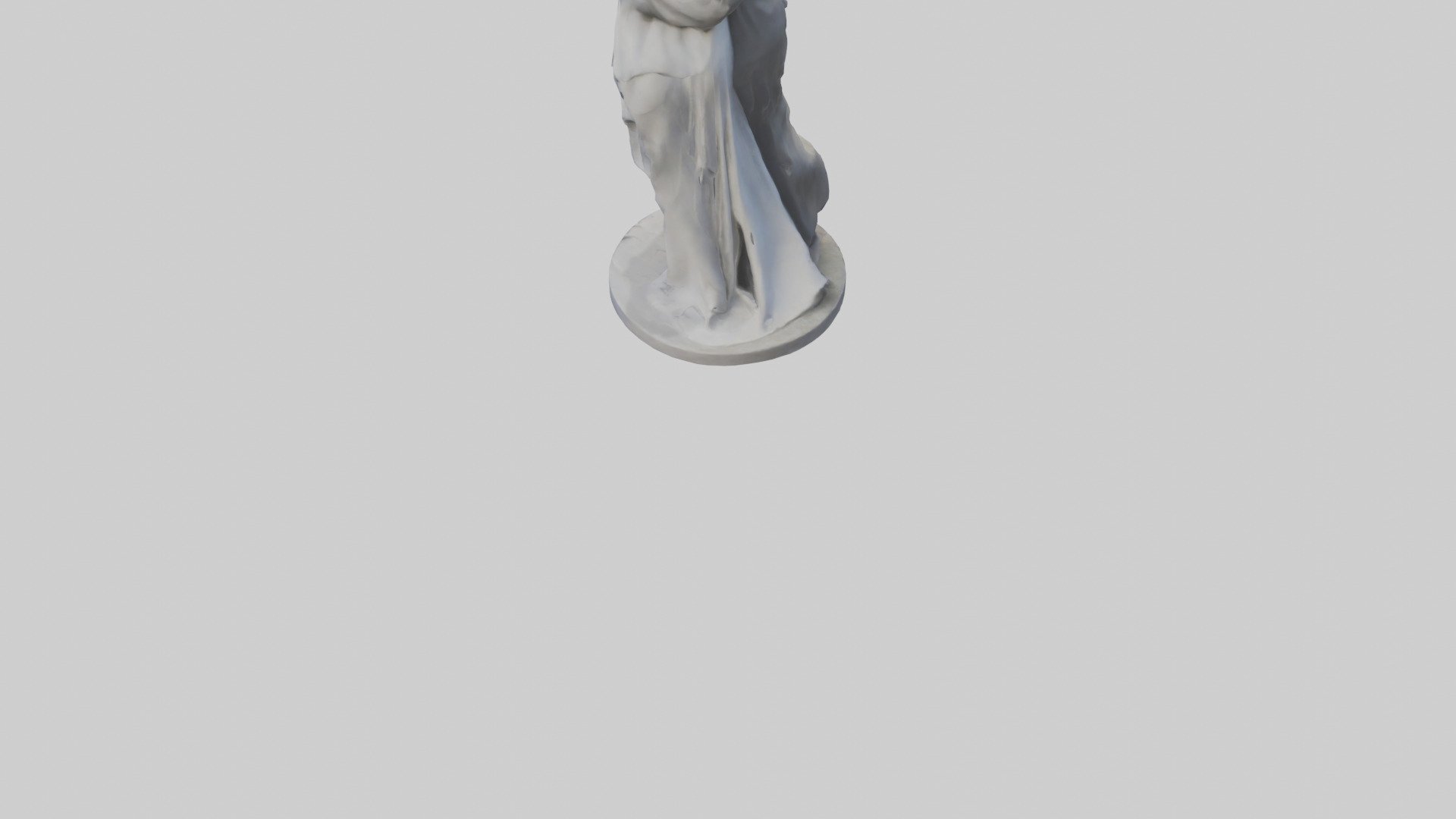 Sculpted Couple statue model Low-poly 3D model_5