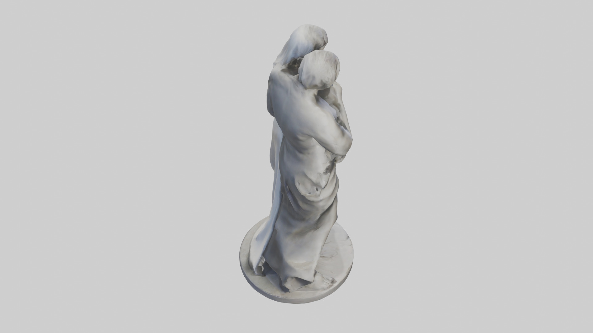 Sculpted Couple statue model Low-poly 3D model_18