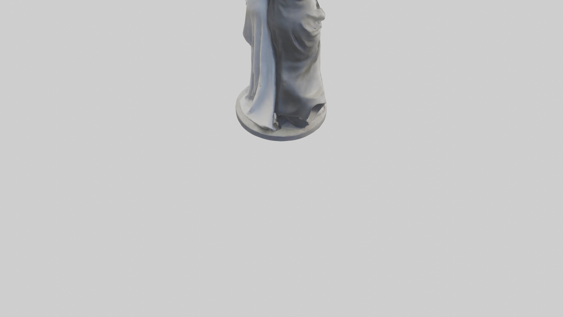 Sculpted Couple statue model Low-poly 3D model_6
