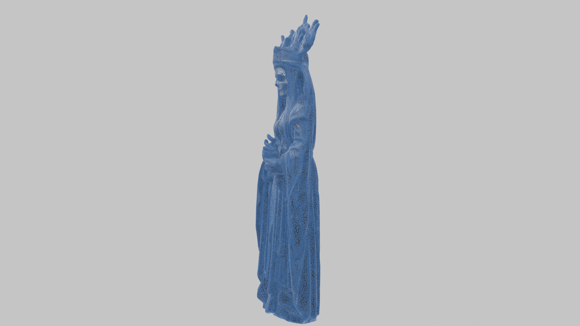 Evil Medieval Queen Figure Low-poly 3D model_29