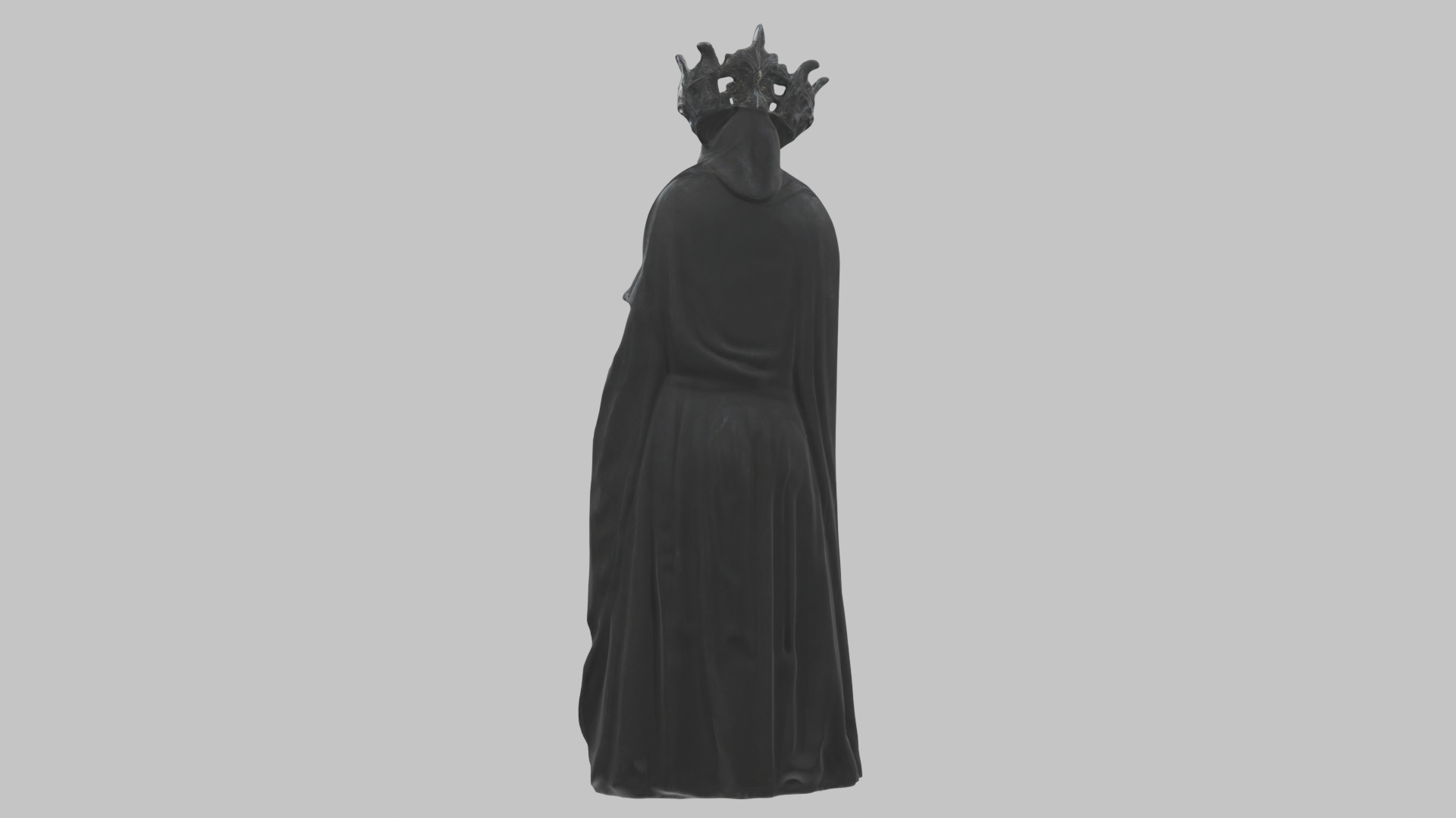 Evil Medieval Queen Figure Low-poly 3D model_9