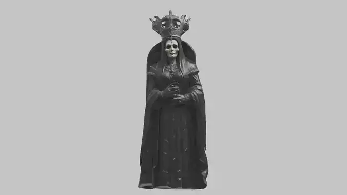 Evil Medieval Queen Figure Low-poly 3D model