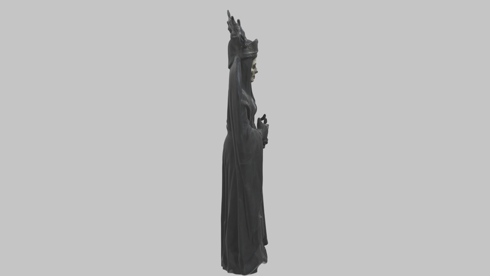 Evil Medieval Queen Figure Low-poly 3D model_4