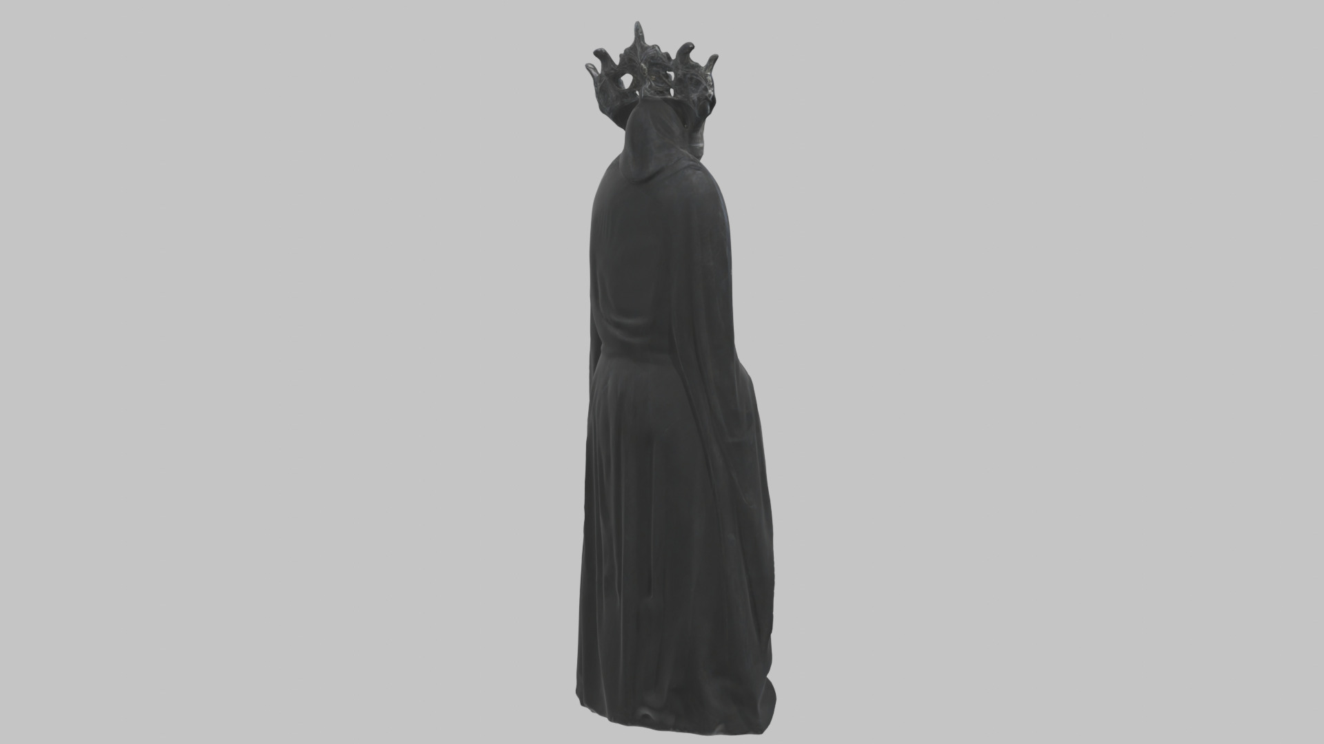 Evil Medieval Queen Figure Low-poly 3D model_6
