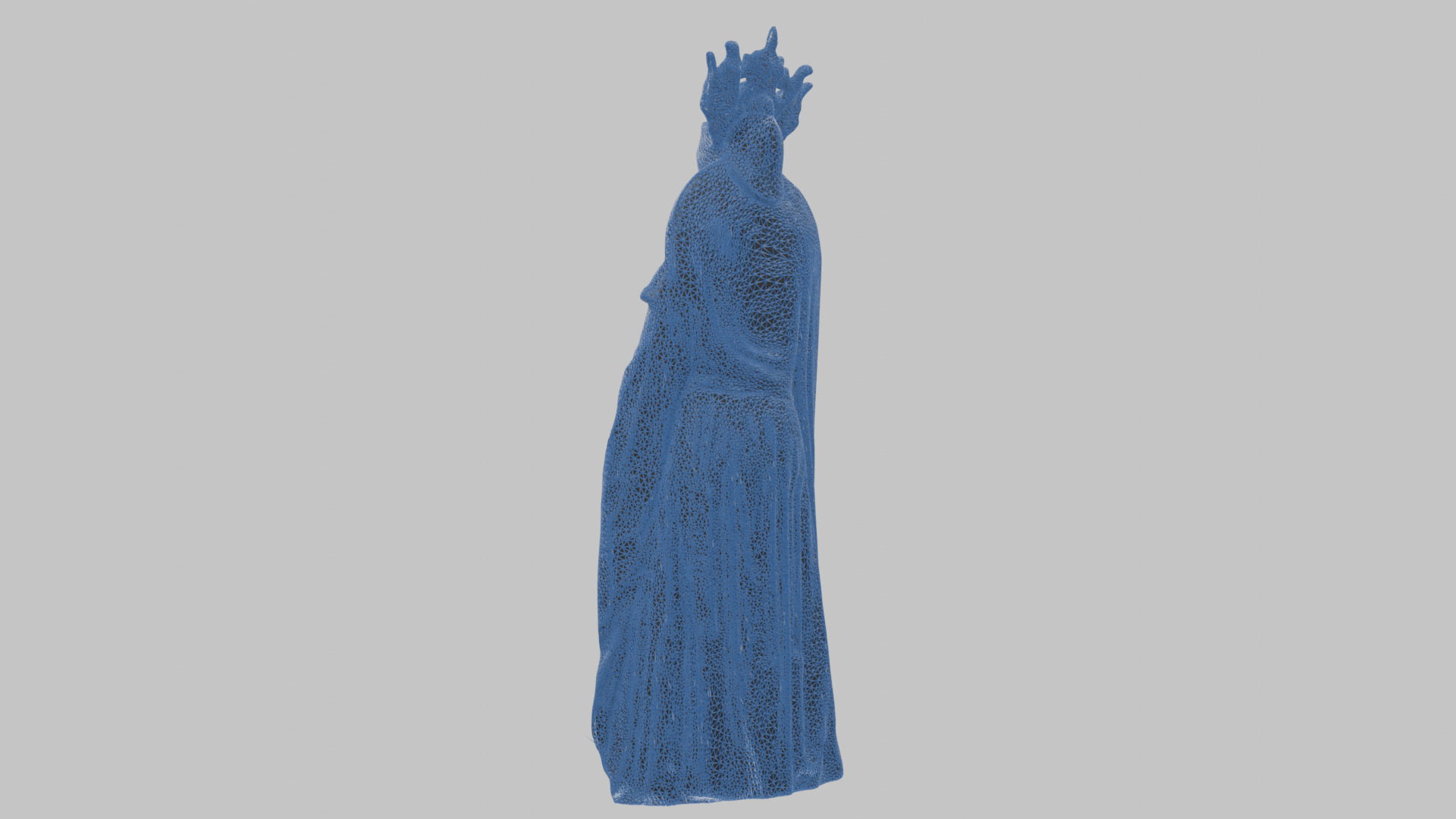 Evil Medieval Queen Figure Low-poly 3D model_26