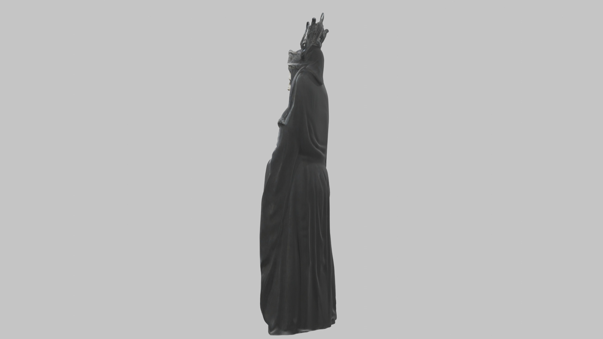 Evil Medieval Queen Figure Low-poly 3D model_11
