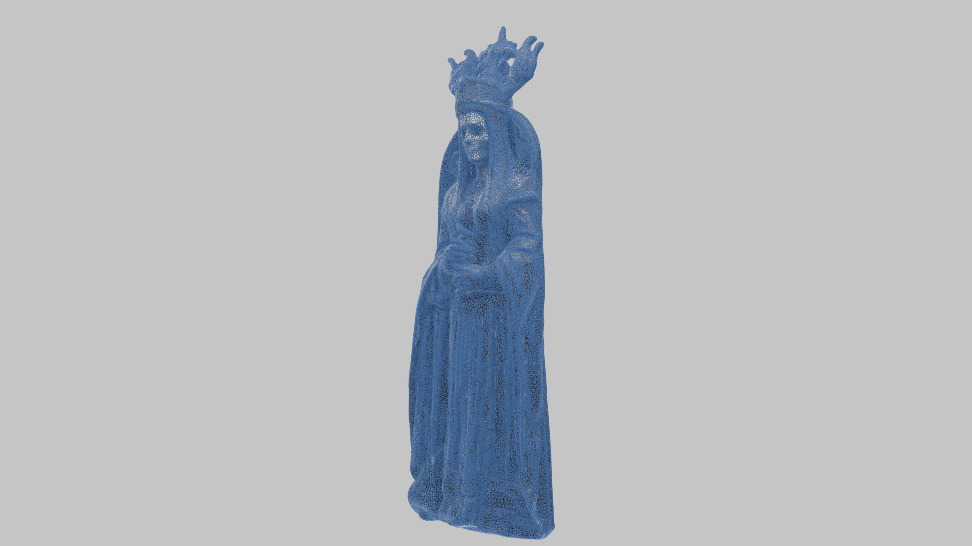 Evil Medieval Queen Figure Low-poly 3D model_30