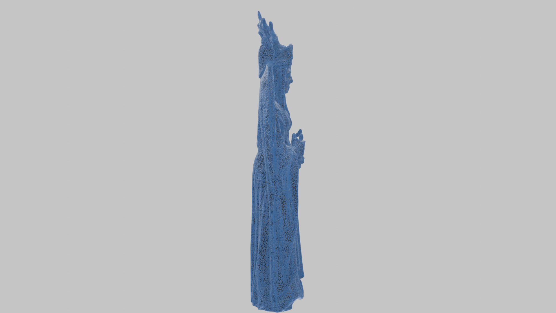 Evil Medieval Queen Figure Low-poly 3D model_20
