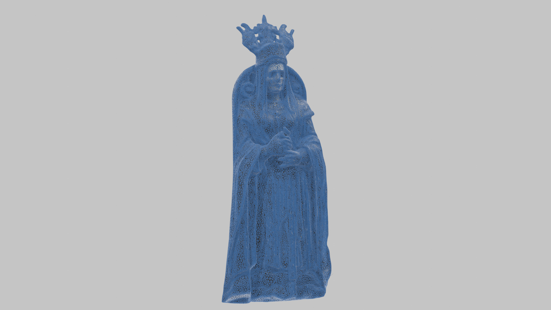 Evil Medieval Queen Figure Low-poly 3D model_17