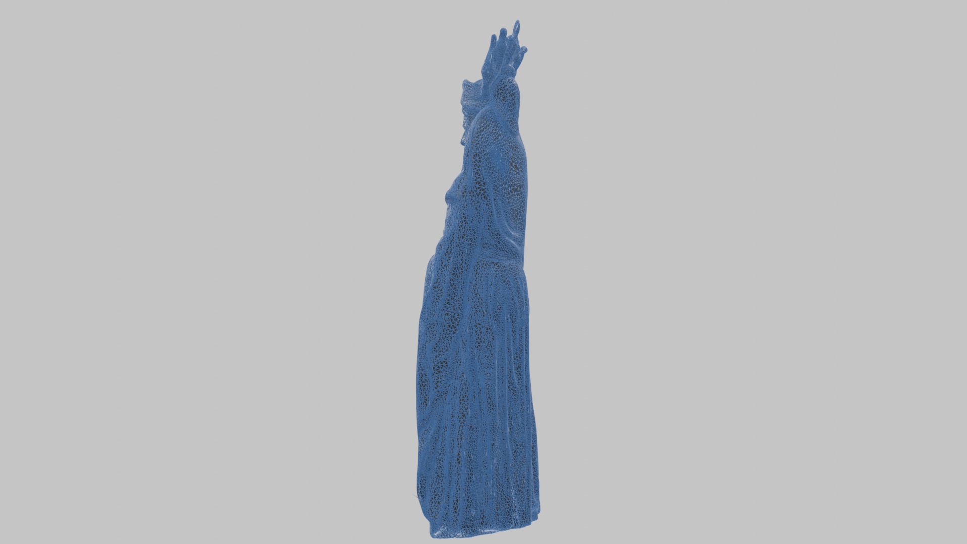 Evil Medieval Queen Figure Low-poly 3D model_27