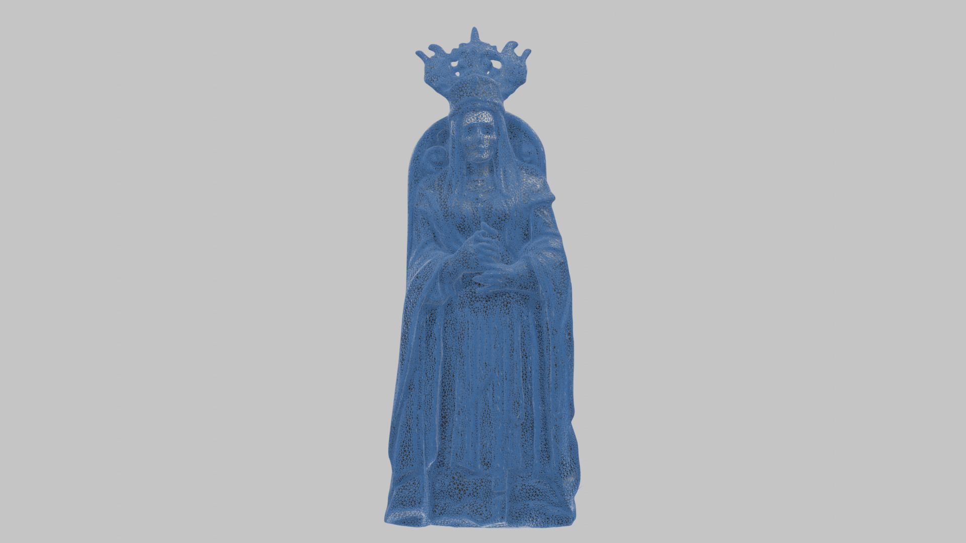 Evil Medieval Queen Figure Low-poly 3D model_16