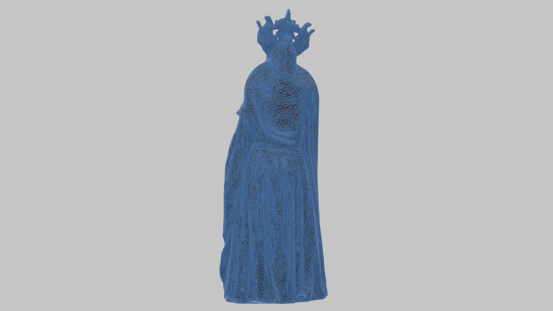 Evil Medieval Queen Figure Low-poly 3D model_25