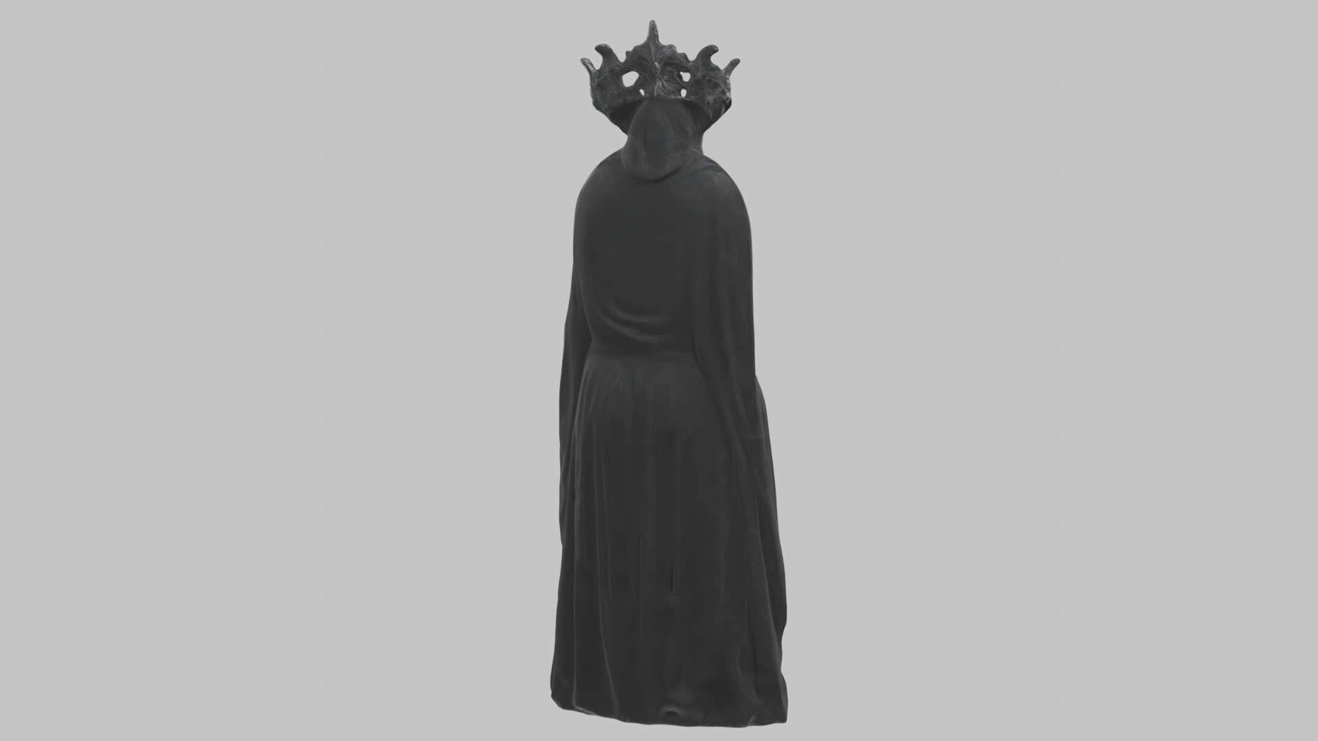 Evil Medieval Queen Figure Low-poly 3D model_7