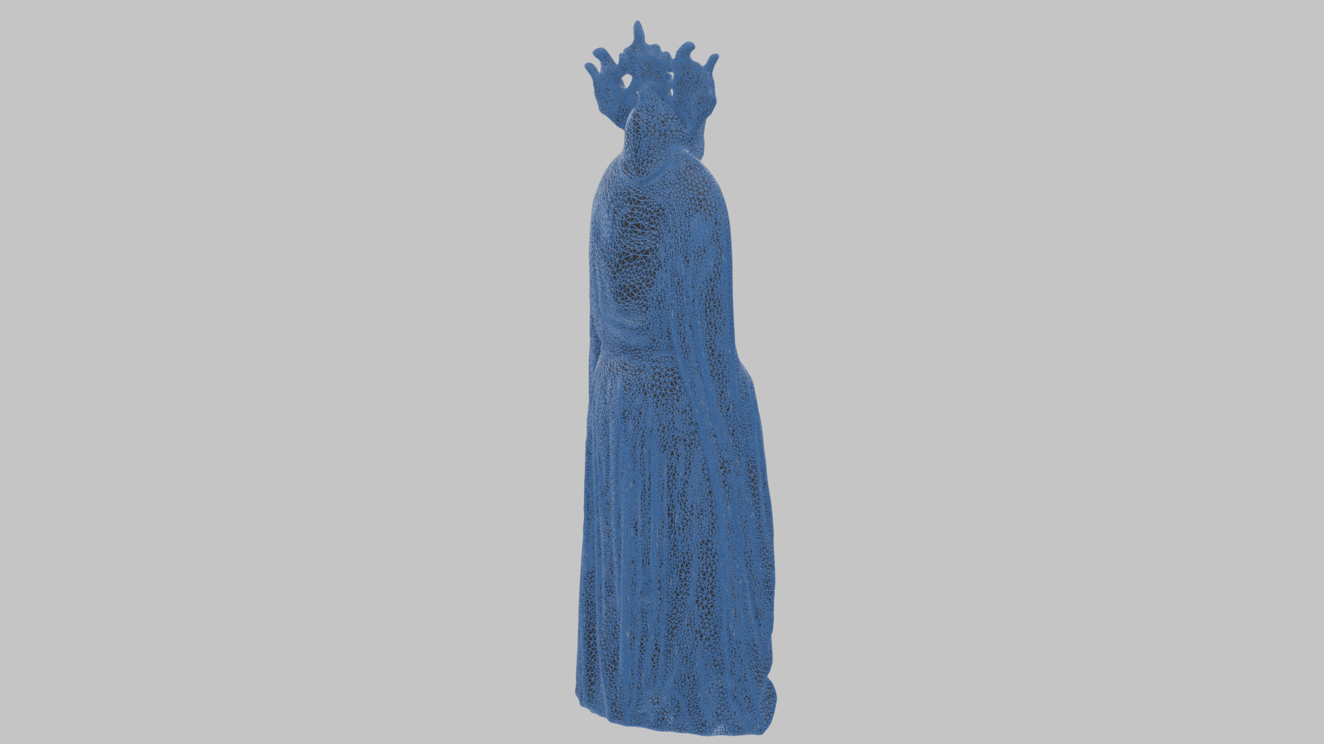 Evil Medieval Queen Figure Low-poly 3D model_22